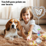 Elivida Dog Memorial Gifts for Loss of Dog, Pet Sympathy Suncatcher with Personalized Words, Cat Death Remembrance Gift for Pet Lovers, Heart Shaped Cat Bereavement Ornament with Sympathy Card