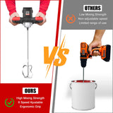 IMAYCC Cement Mixer 2100W, Portable Concrete Mixer, 110V Handheld Mud Mixer for Motar,Paint, Grout, Plaster, Thinset,Fodder Stirring Tool