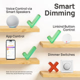 Linkind Matter Smart Light Bulb, ST19 (ST58) Smart Edison Bulbs, 2700K-6500K Warm White to Daylight E26 LED Bulb 8W 60W 800LM, Work with Alexa, Google/Apple Home, SmartThings, 2.4GHz WiFi, 4 Pack