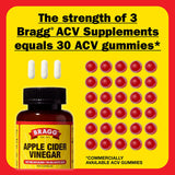 Bragg Apple Cider Vinegar Capsules with Vitamin D and Zinc - (2 Pack) 90 Capsules - Supports The Immune System