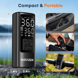 HOVVIDA Tire Inflator Portable Air Compressor, Bike Pump, Air Pump for Car Tires 150PSI with Digital Pressure Gauge, Auto Shut-Off, Fast Inflation, Bike Tire Pump for Car, Motorcycle, Bike, Ball