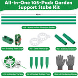 Tetutor 337 PCS Garden Stakes, Fiberglass Tomato Stakes, Garden Sticks