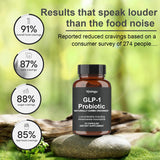 Vjningu GLP-1 Probiotic - 500M AFU Multi-Strain Probiotic + Prebiotic, Naturally Support GLP-1 Production & Curb Appetite, Delayed Release, Third-Party Tested, for Men & Women-30 Capsules (one-pc)