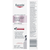 Eucerin Radiant Tone Eye Cream Dark Circle Corrector, Eye Brightening Cream with Thiamidol and Hyaluronic Acid, Helps Reduce the Look of Eye Puffiness, 0.5 Oz Tube