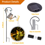 SRNPMIU Solar Watering Can Light, Solar Outdoor Decorative,Garden Decor Lights for Yard, IP65 Waterproof Hanging Lantern Landscape Lights, Garden Gifts for Mom, Grandma Women Birthday