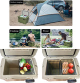 2 Pack Cooler Basket for Yeti Tundra Haul,Stays Food Chilled and Dry, Compatible with Other Cooler Accessories Cooler Locks, Dividers, Ice etc (Tundra Haul 2 Pack)