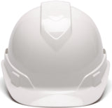 Pyramex Ridgeline Cap Style Hard Hat, Vented, 4-Point Ratchet Suspension, White