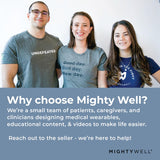 Mighty Well PICCPerfect PICC Line Cover: Soft Touch Double Layer PICC Line Arm Cover | Solid Black, Medium