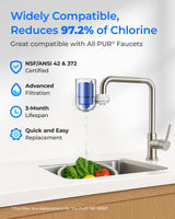 Waterdrop C08A Faucet Water Filter, Compatible with All PUR® PLUS Water Filter, PUR® PLUS RF9999® Faucet Water Filter, NSF 42 Certified, 9-Month, 900-Gallon, 3 Pack