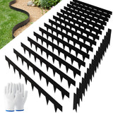 SnugNiture Galvanized Steel Landscape Edging - 4.5 inch Hammer-in Metal Garden Edging with 16Pcs Stakes, Edging for Lawn, Flower Bed and Yard - Garden Edger Border (50Ft Total)