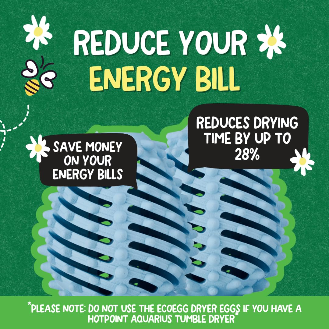 Ecoegg EEDE40FL Fresh Linen Scent Dryer Ball Solid 2 pk, 40, 2 Piece