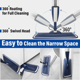 Wet Spray Mop for Floor Cleaning with 14 oz Bottle & 3 Microfiber Pads