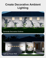 2 Pack Solar Spotlights Outdoor Waterproof for Flag, Tree, Statue, Number Sign, Plant Pot, Bright LED Outside Landscape Flood Lamp for Accent Uplighting Yard, Garden, Driveway, Walkway, Porch, Fence