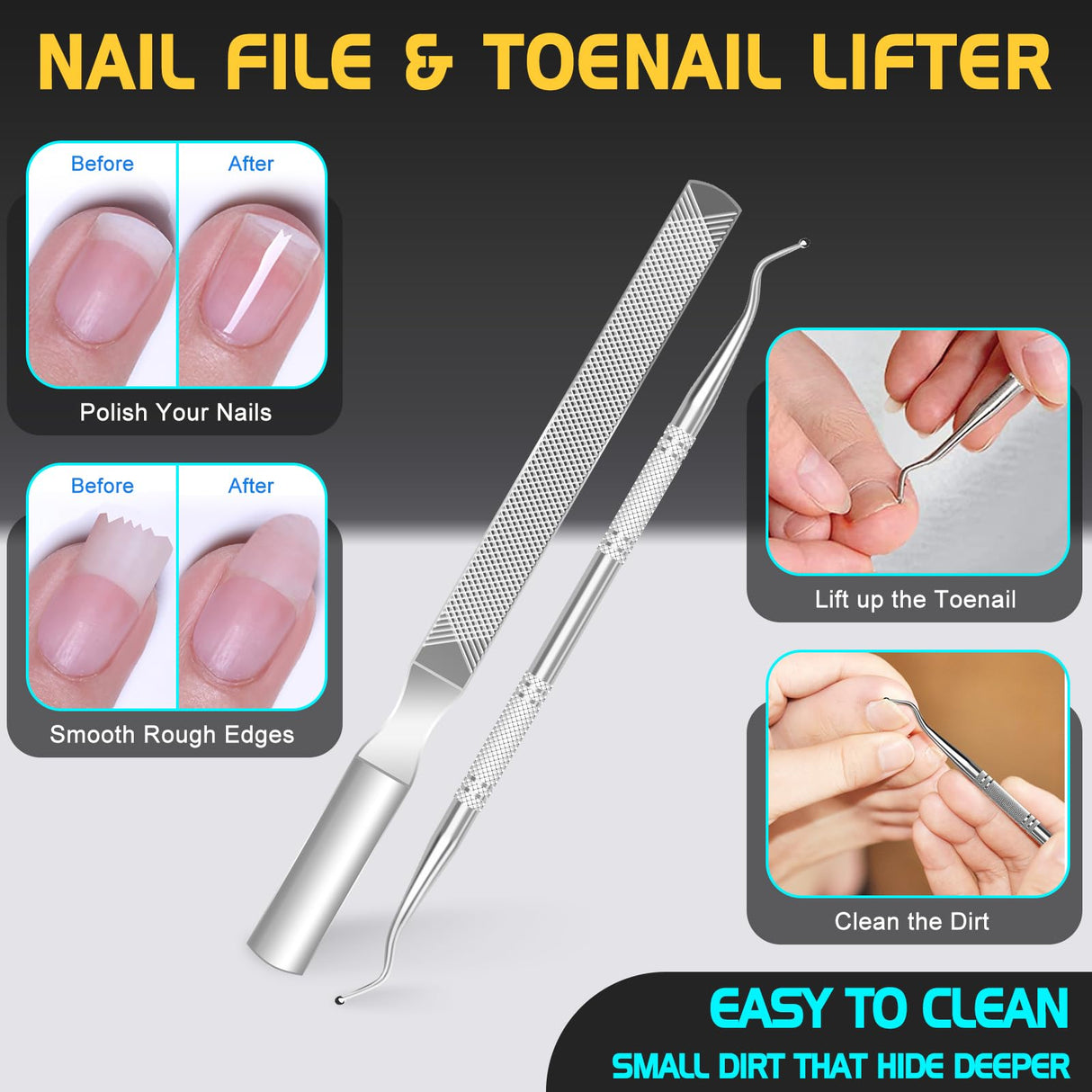 Toenail Clippers for Seniors Thick Toenails with Wide Opening, Large Long Handle Toe Nail Clippers for Men Heavy Duty Sharp Nail Clippers with Catcher, Heavy Duty Nail Cutter Gifts for Men Women