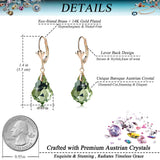 EVEVIC Austrian Crystal Baroque Drop Leverback Earrings for Women
