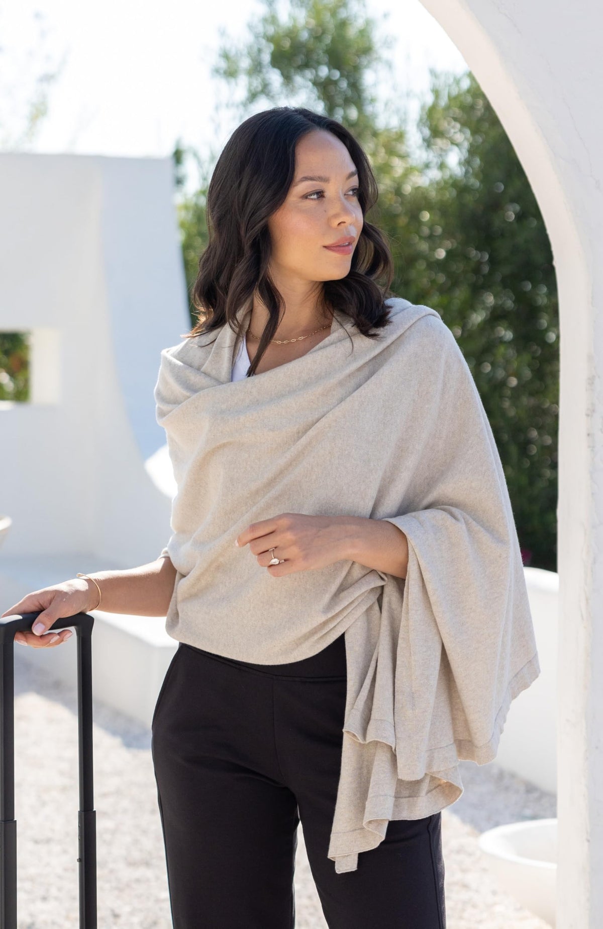 zestt Dreamsoft Travel Scarf, Wrap and Shawl, Organic Cotton, Birch