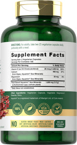 Carlyle Red Marine Algae 1600mg | 200 Capsules | Vegetarian Supplement | Non-GMO, Gluten Free