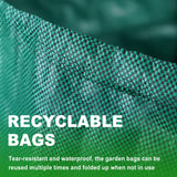 Hugeleaf 3 Packs 72 Gallon Reusable Yard Waste Bags, Collapsible Leaf Bags with Reinforced Handles, Extra Large Heavy Duty Garden Waste Bags for Leaves Garden Clean Up