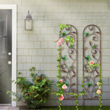 aboxoo 2-Pack Hummingbird Metal Garden Trellis,60" Decorative Outdoor Fence