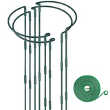HiGift 4 Pack Height Adjustable Metal Plant Support (36" H or 24" H or 12" H), Heavy Duty Peony Cages and Supports, Half Round Tall Plant Support Ring for Outdoor Indoor Plant Hydrangea Flower