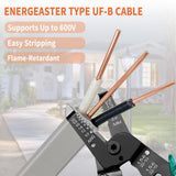 12/2 UF-B Wire 50 FT Pure Copper Direct Burial Cable, Sunlight & Moisture Resistant, Ideal for Outdoor Lighting & Pump Installations & Residential Indoor Electrical Projects