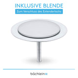 Bächlein Sink Drain Set (WITH OVERFLOW Universal Size Ø 114, Polished Stainless Steel)