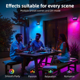 HEKEE LED Flood Light Outdoor, 50W RGB Color Changing Floodlight with Remote Control, RGBW 120 Colors, 2700K, 5000 Lumens, IP66 Waterproof, DIY Strobe Mode, Timing, for Halloween/Christmas (2 Pack)