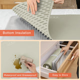 FYY Extra Large Warming Mat for Food with Heat Resistant Pad, Prevent Countertop Cracks, Keep Meal Warm, Rapid and Full Surface Heating, 6 Temp Settings, 6H Timer, Rollable Portable Food Warmer Khaki