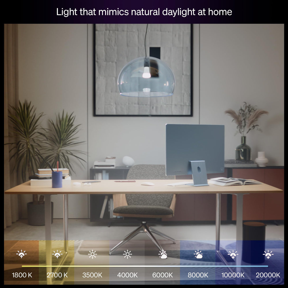 Philips Hue Smart LED A19 Bulb 2-Pack, White Ambiance, E26 Base, 9.5W, Full Spectrum Light 1000K-20000K, 1100 Lumens, Dimmable LED Bulbs, Works with Alexa, Google, and Apple Home