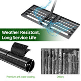 Lawn Leveling Rake 30”x10” Large Heavy Duty Metal Lawn Leveler with Long Adjustable Handle Proffesional Yard Leveling Rake for Soil Dirt Sand Compost Efficient Lawn Leveling Tool (Foldable 5FT)