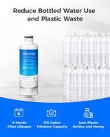 Waterdrop DA97-17376B Replacement for Samsung® HAF-QIN/EXP, DA97-08006C, RF28R7201SR, RF28R7351SG, WD-F45, Refrigerator Water Filter, 3 Filters
