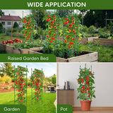 8PCS Tomato Cages for Garden, Tomato Trellis for Raised Garden Bed, 51.2" Tall Cage Plant Support for Pots, Gardening Supplies Trellis for Climbing Plants (8PCS，High: 51.2 Inch)