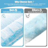 Senowi 40 Count 360° Heavy Duty Duster Refills Compatible with Swiffer,Large Size-Extra Thick Disposable Electrostatic Duster Refill with 1 Retractable Handle(35-inch Length Fully expanded)