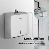Paper Towel Holder Dispenser Wall Mount, SUS304 Stainless Steel Paper Towel Dispenser, Toilet Paper Napkin Holder, C Fold Multifold Trifold Paper Towel Dispenser, Hand Towel Dispenser for Commercial