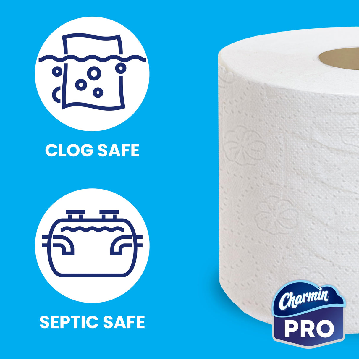 Charmin Professional Commercial Toilet Paper Rolls, Bulk 2-Ply Bathroom Tissue, Individually Wrapped, 450 sheets (75 count)