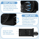 Landhoow Inflatable Replacement Fan Blower 12v 1.5a Air Blower Fan for Inflatables with 6 Adapter LED Lights Waterproof for Halloween Christmas Outdoor Yard Decorations