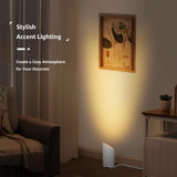 SUNVIE 2 Pack Uplighting Indoor Floor Can Light, 5W Up Lights with 2700K LED GU10 Bulbs, Uplights Floor Spot Lights Indoor for Home Accent Lighting, 5.9 FT Plug Cord & Foot Switch