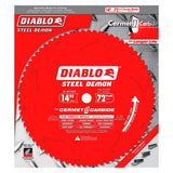 Diablo Steel Demon Cermet II Saw Blade for Medium Metal - Triple Chip Cutting Action - 14" x 72-Teeth, 1800 Max RPM - D1472CF