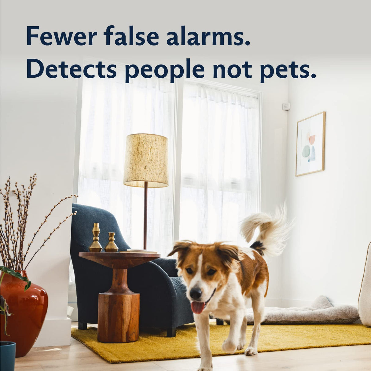 SimpliSafe Smoke & Carbon Monoxide Detector & Motion Sensor - Compatible with Gen 2 Home Security System,White