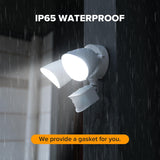 LUTEC 32W 3500 Lumen LED Security Lights Motion Sensor Light Outdoor, 5000K Daylight, IP65 Waterproof, Dusk to Dawn, Motion Detector Flood Light for Garage, Yard, Porch-White