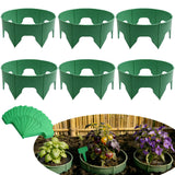36 Pcs Planting Grow Rings Adjustable Plant Support Rings ，Interlocking Garden Plant Ring,Included 30pcs Plant Labels,Spliceable Green Garden Rings for Plant Support and Soil Moisture Retention