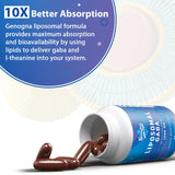 Genogna GABA with L-Theanine Supplement 1200mg - High Bioavailable Liposomal GABA Supplements, 60 Capsules for Adults