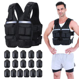 Weighted Vest for Men Women: Sportneer 2lb - 42lbs Adjustable Weighted Vest Men with Reflective Stripe Weight Vest Running Vest for Women Gym Home Workout Fitness Exercise Strength Training
