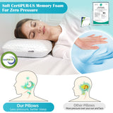 USlixury Piercing Pillow - Large Ear Piercing Pillow with Foam Plug, 4''H Ear Pilow with 5.1*3.2 and Off Center Earr Hole, Soft CertiPUR-US Memory Foam Pirecing Pilow for Side Sleepers, Cooling Sleep