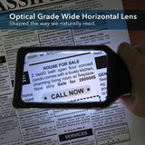 MAGNIPROS Patented 6X Large Magnifying Glass with Light | 3 Color Light Modes | Anti-Glare Lens & Stepless Dimmable LEDs | Perfect for Reading Fine Print & Inspection - Ideal for Seniors & Low Vision