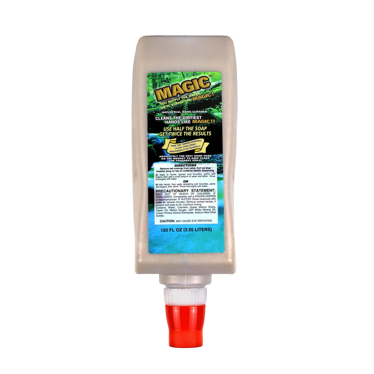 Zenex Magic Hand Soap - Industrial Hand Cleaner for Auto Mechanics | Shop Soap | Walnut Shell Scrubbers to Remove Grease, Oil, Ink & Paint | Moisturizing Ingredients | 3.55 L (1 Pack)