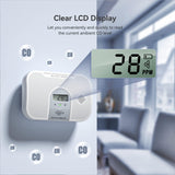 Siterlink Carbon Monoxide Detector, 10-Year Life Carbon Monoxide Alarm, Replaceable Battery CO Detector with LCD Digital Display and Test Button, 3 LED Lights CO Alarm for Home, GS828C-D, 4 Pack