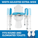 Platinum Health Original Ultimate Padded Raised Toilet Seat with Handles, Riser for Seniors with Adjusted Height & Width, FSA HSA Eligible 420lb for Elderly, Seniors, Pregnant, Fits any Toilet