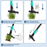 Garvee 40" Long Handle Stand Up Weed Puller - 4-Claw with Ejector Gardening Hand Weeding Tool Easy-Eject Easily Remove Weeds Without Bending, Pulling, or Kneeling.