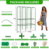 62" Tall Cucumber Trellis for Raised Bed, Garden Trellis for Climbing Plants Outdoor, U-Shape Metal Arch Vegetables Trellis Plant Support for Zucchini Squash Vines